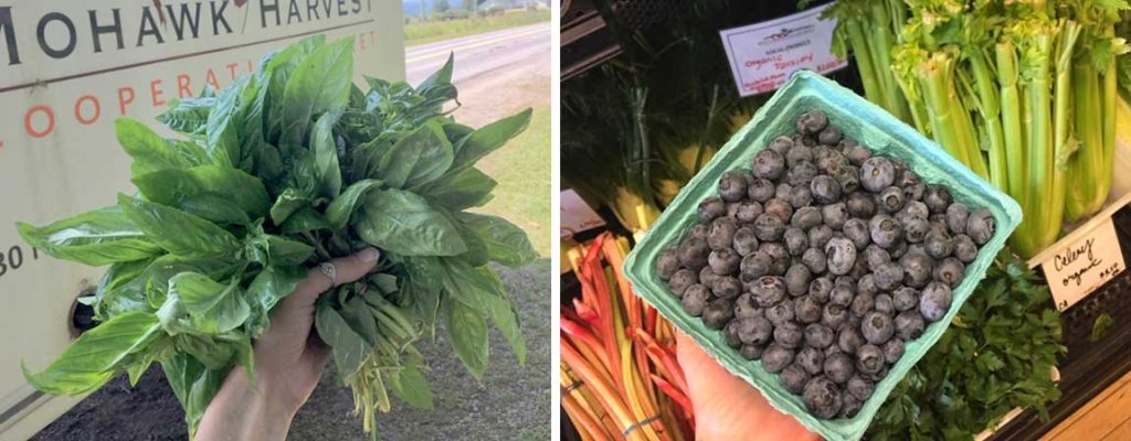 Local Blueberries & Basil